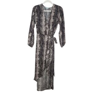 Veronica M Black and White Reptile Dress